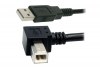 Powertech Καλώδιο USB A to B Μαύρο με γωνία 90o 2m CAB-U017 Powertech Καλώδιο USB A to B Μαύρο με γωνία 90o 2m CAB-U017
