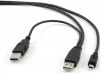 CABLEXPERT CCP-USB22-AM5P-3 DUAL USB2 A TO MINI-USB CABLE 3M CABLEXPERT CCP-USB22-AM5P-3 DUAL USB2 A TO MINI-USB CABLE 3M