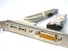 2 Port USB 2 female + gameport Motherboard to Rear Panel slot Bracket Cable External host 2 Port USB 2 female + gameport Motherboard to Rear Panel slot Bracket Cable External host
