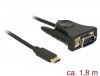 DELOCK Adapter USB Type-C σε Serial DB9 RS-232, 1.8m, Black DELOCK Adapter USB Type-C σε Serial DB9 RS-232, 1.8m, Black