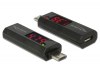 DELOCK Μετατροπέας micro USB B αρσ. σε micro USB B θηλ. με Ένδειξη LED για Voltage και Ampere 65682 DELOCK Μετατροπέας micro USB B αρσ. σε micro USB B θηλ. με Ένδειξη LED για Voltage και Ampere 65682