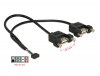 DELOCK USB 2 Cable pin header female 20 mm 10pin to 2x USB 2 A female Panel Mount 25cm 84832 DELOCK USB 2 Cable pin header female 20 mm 10pin to 2x USB 2 A female Panel Mount 25cm 84832