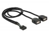 DELOCK USB Cable Pin header female to 2x USB 2 A female 65cm 83824 DELOCK USB Cable Pin header female to 2x USB 2 A female 65cm 83824