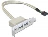 USB2 10pin Motherboard to Double USB 2 Type A-Female Cable with PCI Bracket Low Profile (OEM) USB2 10pin Motherboard to Double USB 2 Type A-Female Cable with PCI Bracket Low Profile (OEM)