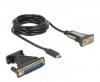 DELOCK Adapter USB Type-C σε Serial DB9 RS-232 + Adapter DB25, 1.8m, Black DELOCK Adapter USB Type-C σε Serial DB9 RS-232 + Adapter DB25, 1.8m, Black