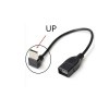 USB A αρσ. - USB A θηλ. 20 cm μαύρο με γωνία πάνω USB A αρσ. - USB A θηλ. 20 cm μαύρο με γωνία πάνω