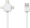 Allocacoc USB Cable 3 in1 (Lightning, MicroUSB, USB Type-C) - 1.5m (9003WT/USBC15) White Allocacoc USB Cable 3 in1 (Lightning, MicroUSB, USB Type-C) - 1.5m (9003WT/USBC15) White