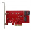 2Port M2 SATA (NGFF) B+M Key SSD to PCI-E 4X4 Lane Adapter Card (OEM)