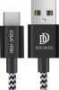 ΚΑΛΩΔΙΟ ΜΕΤΑΦΟΡΑΣ ΔΕΔΟΜΕΝΩΝ  OEM Braided USB 2 Cable USB-C male - USB-A male 200cm (10654)