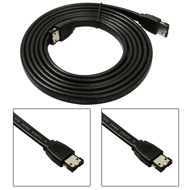 eSATA Male-to-Male 7-Pin Cable, 2M