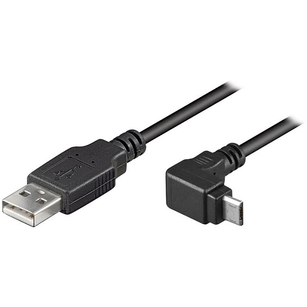 Goobay 95343 USB 2.0 A Male to Micro USB B Male 90° Angled Data & Charging Cable (180cm) (vertical)