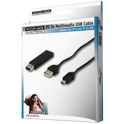Konig Καλώδιο USB για Σύνδεση PC με TV 3m CMP-PC TO TV10