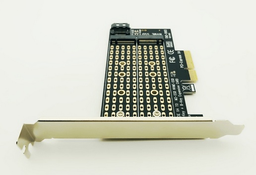 M.2 NVMe SSD NGFF to PCI-E 3 X4 Adapter Raiser M Key B Key PCI Express 3 NVME m.2 SSD M2 SATA NGFF Converter Post Card Riser