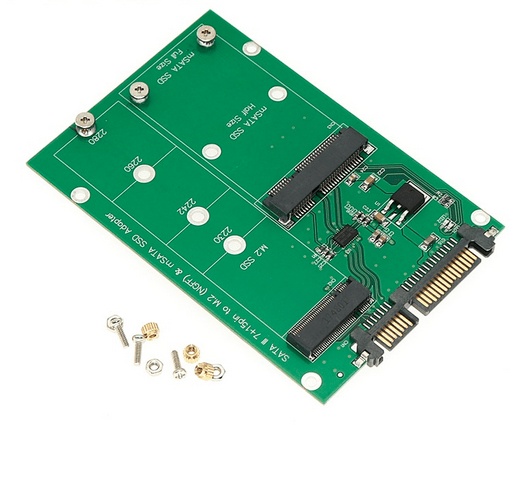 mSATA & NGFF M2 to SATA Adapter Converter mSATA/NGFF SSD to 2.5inch SATA Adapter Support mSATA SSD + M.2 NGFF SSD