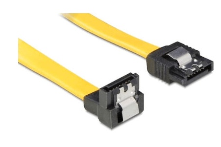 Powertech 7-Pin SATA 3 Angle Cable (90°) (Yellow) (0.7m) (CAB-W046)