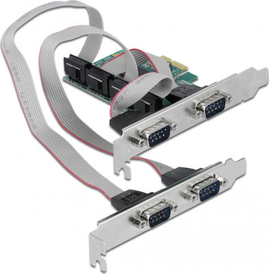 Powertech PCIe to 4x Serial DB9 Expansion Card (SLOT-031) with CH384L Chipset