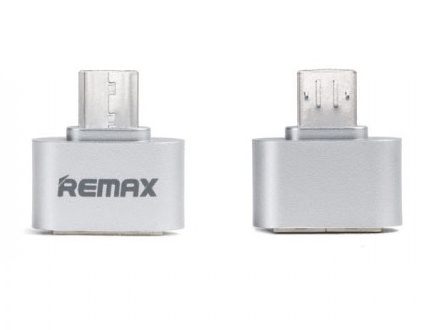 Remax RA-OTG Μετατροπέας OTG Micro USB B σε USB A θηλ. για Τablets και Κινητά Ασημί
