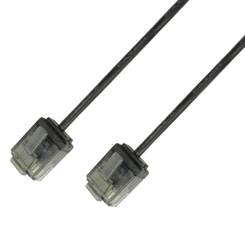 Techly ICOC U6-SLIM-005T Καλώδιο δικτύου λεπτο UTP Cat.6 Μαυρο  Ultra Slim 3μ