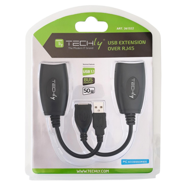 Techly IUSB-EXTENDTY5 USB extension via Cat.5E/6 cable
