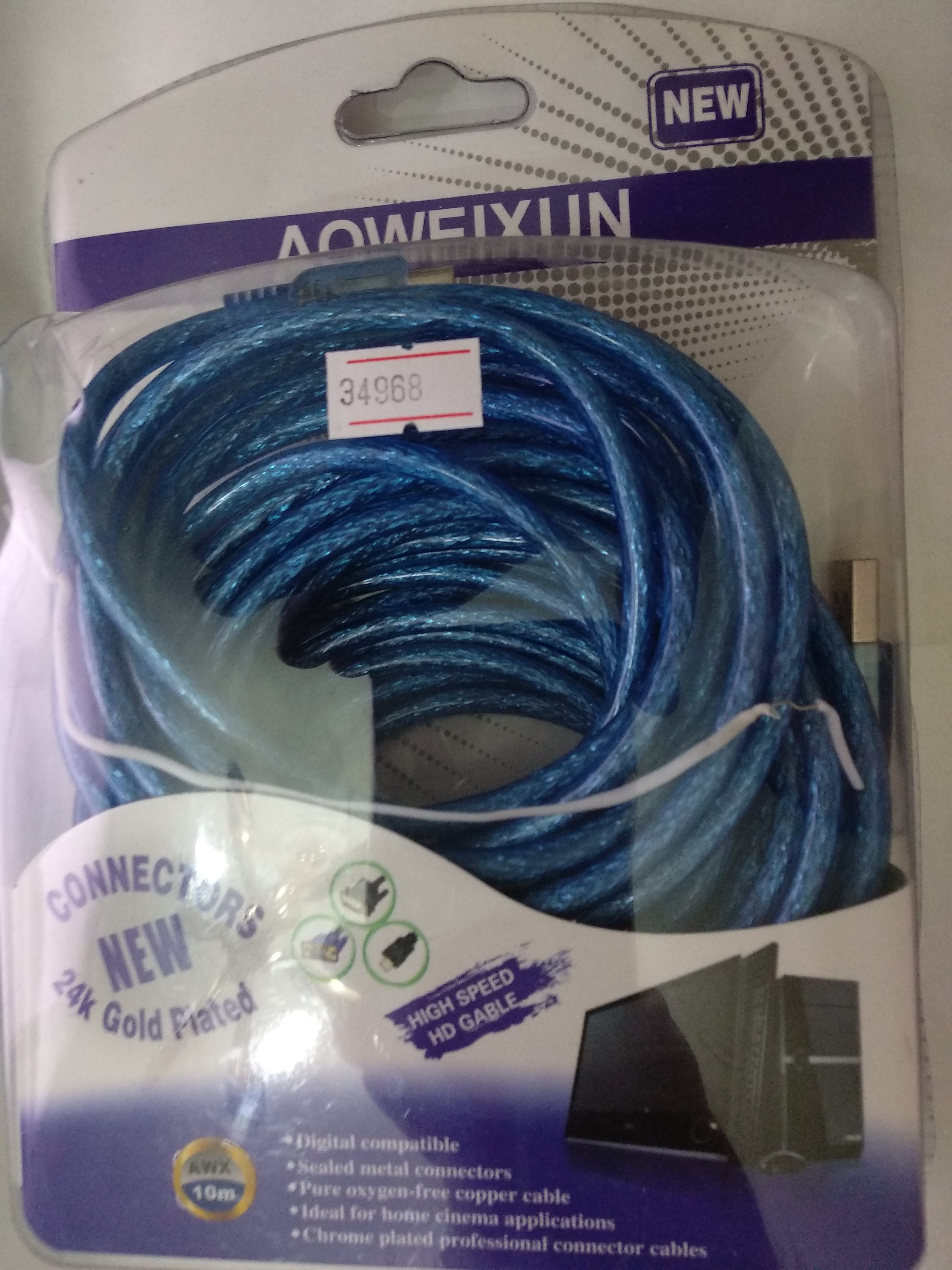 Γαλάζιο χρώμα High Speed USB Cable connections male A to MINI USB -5p   10 Μετρα  (OEM)