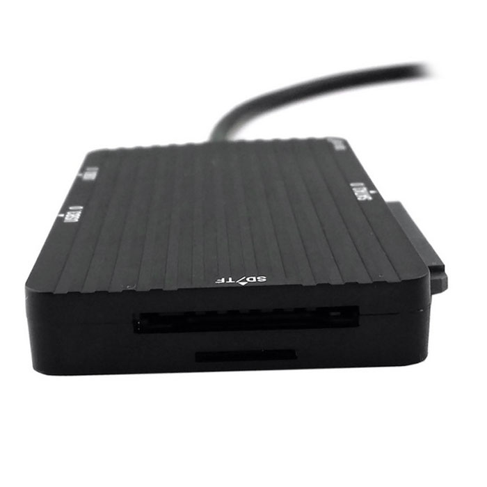 USB 3.1 Type-C USB-C Multiple 2-Port Hub & 2.5 SATA & TF SD MS Card Readerr (OEM) (BULK)