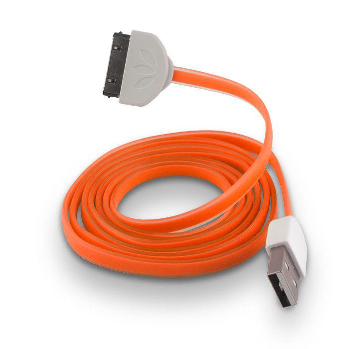 Orange Silicone USB Cable for iPhone 3G / 3GS / 4 / 4S