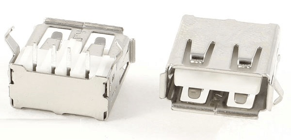 USB Type A Female 4-Pin DIP Right-Angle Jack Socket Connector