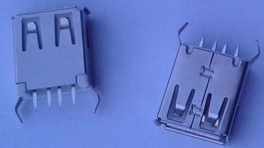 USB Port Socket Plug Motherboard Jack 180 Degree DIP 4Pin,2 Fix Curved Foot for Desktop (OEM) (BULK)