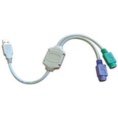 CMP-USBADAP2 OEM USB to PS/2 Converter Y Adapter - Mini-DIN 6 Male to Dual Mini-DIN 6 Female