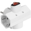 SAS Πολύμπριζο Ταφ 3 Θέσεων με Διακόπτη 230V 16A 3500W SAS 100-15-025