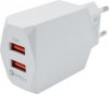 Φορτιστής USB Quick Charger 3 Power On / 2 Ports CH-85W White Φορτιστής USB Quick Charger 3 Power On / 2 Ports CH-85W White