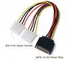 Καλώδιο τροφοδοσίας SATA 15 Pin αρσενικό σε 2 IDE 4 Pin θηλυκά Καλώδιο τροφοδοσίας SATA 15 Pin αρσενικό σε 2 IDE 4 Pin θηλυκά