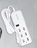 6-Ports 4.5A 25W Multi USB Socket Charger WHITE COLOR