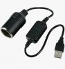 Car Cigarette Lighter Adapter from Usb 5V to Socket with 12V Cigarette Lighter Plug and 35cm Cable
