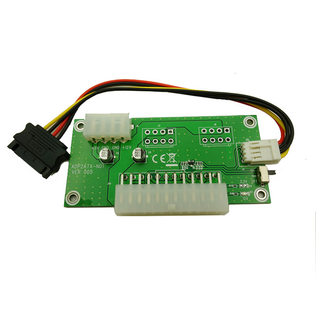 ATX 24-Pin Dual PSU Power Sync Starter Extender Cable for Bitcoin Mining