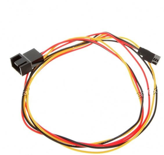 3-Pin Cooling Fan Extension Cable (Male to Female, 60cm) (OEM) (BULK) (Connection)