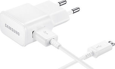 Αυθεντικός Φορτιστής Fast Charge Samsung EP-TA20EWE 5V με Καλώδιο,15W 2A Λευκό