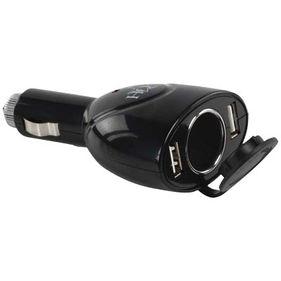 HQ Διπλός Universal φορτιστής αυτοκινήτου USB με βύσμα 12V - P.SUP.USB 202
