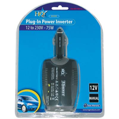 HQ Plug-in Inverter 75W 12 - 230V HQ-INV75W/12V