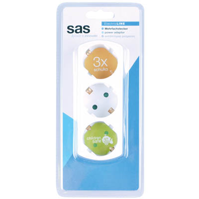 SAS Πολύμπριζο 3 Θέσεων 230V 16A 3500W SAS 100-15-021