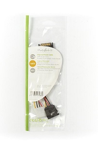Καλώδιο-αντάπτορας τροφοδοσίας SATA σε Molex 4-pin + SATA, 0.15m