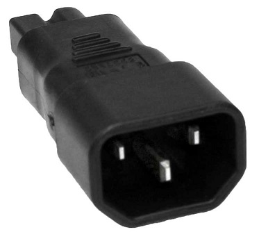 SF καλώδιο, υποδοχή IEC 60320-C5 στον προσαρμογέα βύσματος IEC 60320-C14