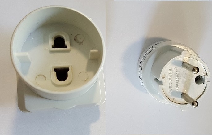 American to European AC Power Plug Adapter (cablexpert)