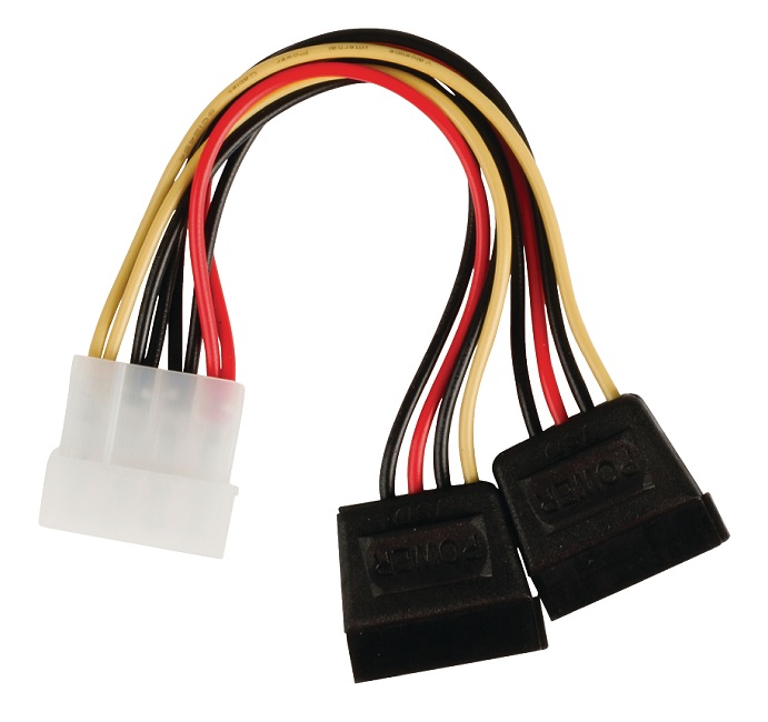 Valueline Internal Power Cable Molex Male - 2x SATA 15-Pin Female 0.15 m - VLCP73520V015