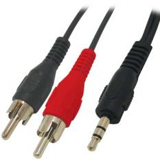 Καλώδιο 2x RCA αρσ. - 3,5mm Stereo αρσ. Μήκος: 2.5m CABLE-458/2.5 (OEM)