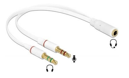 3.5mm Stereo Audio Female to 2x3.5mm Stereo Audio Male Adapter Cable