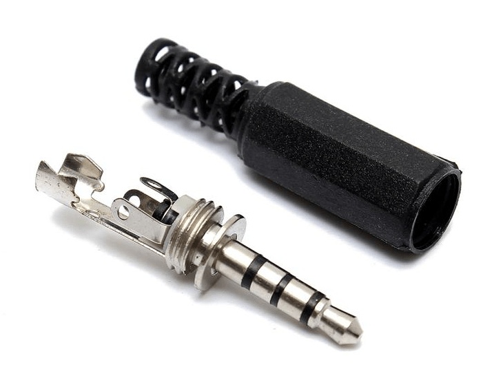 3.5mm Stereo 4-Pole Headphone Jack with Microphone (Black)