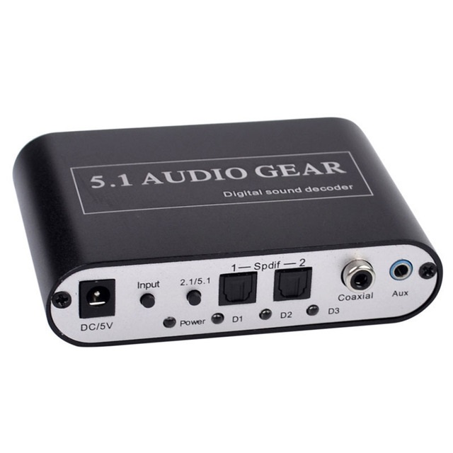 Optical to Analog 5.1 Stereo Surround Audio Sound Decoder (OEM)
