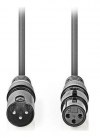 Nedis Cable Balanced XLR male - XLR female 10m (COTG15010GY100) Nedis Cable Balanced XLR male - XLR female 10m (COTG15010GY100)