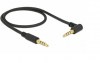 DELOCK καλώδιο Jack stereo σε Jack stereo 4pin 3.5mm, 90°, μαύρο, 0.5m DELOCK καλώδιο Jack stereo σε Jack stereo 4pin 3.5mm, 90°, μαύρο, 0.5m